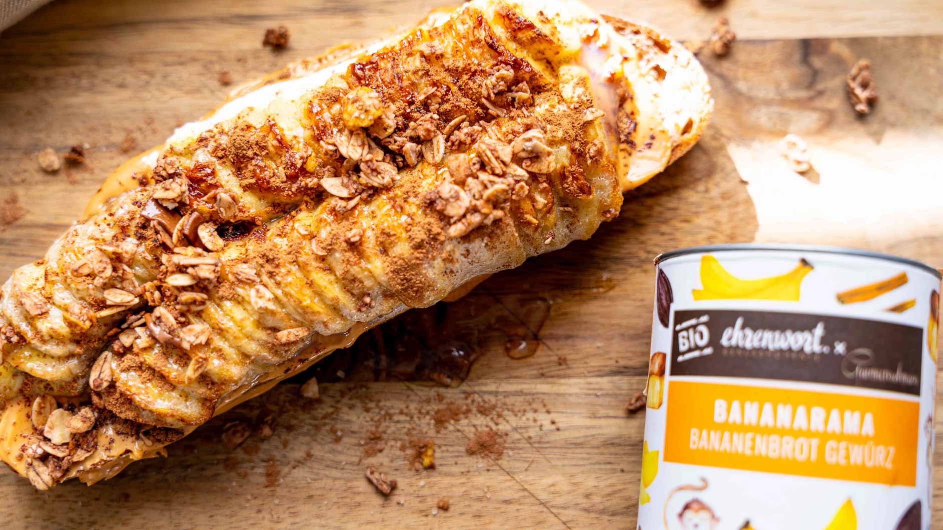 Karamellisierter Bananen-Toast aus dem Airfryer