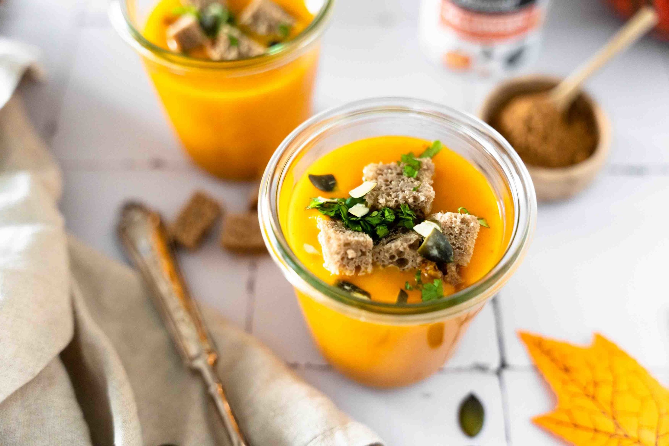 Pumpkin Spice Kürbiscreme Suppe